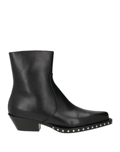 Anna F . Woman Ankle Boots Black Size 11 Leather