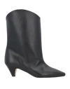 Anna F . Woman Ankle Boots Black Size 11 Soft Leather