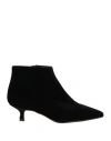 Anna F . Woman Ankle Boots Black Size 6 Leather