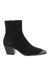 Anna F . Woman Ankle Boots Black Size 8 Leather