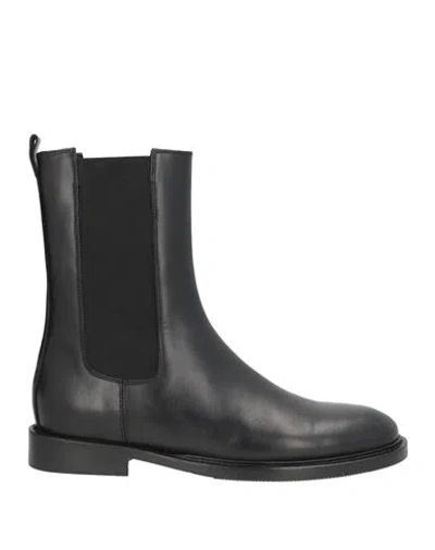 Anna F . Woman Ankle Boots Black Size 9 Leather In Multi