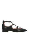 Anna F . Woman Ballet Flats Black Size 6 Leather