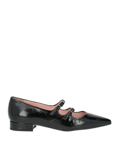 Anna F . Woman Ballet Flats Black Size 7 Leather