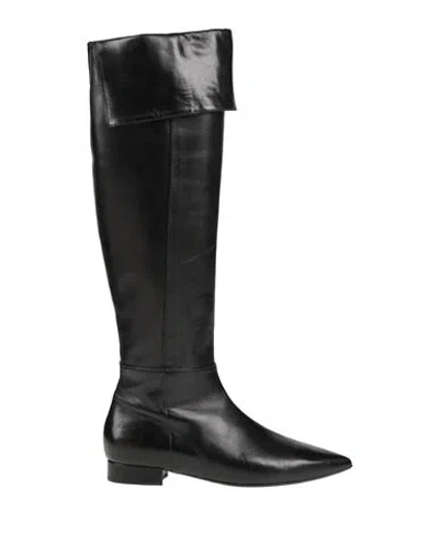 Anna F . Woman Boot Black Size 8 Leather