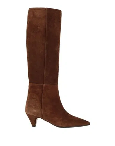 Anna F . Woman Boot Brown Size 6 Leather