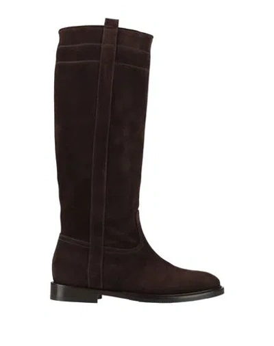 Anna F . Woman Boot Dark Brown Size 8 Leather