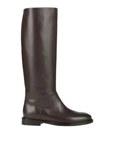Anna F . Woman Boot Dark Brown Size 8.5 Leather