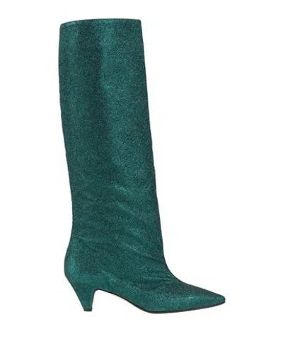 Anna F . Woman Boot Emerald Green Size 10 Soft Leather