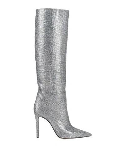 Anna F . Woman Boot Silver Size 8 Textile Fibers