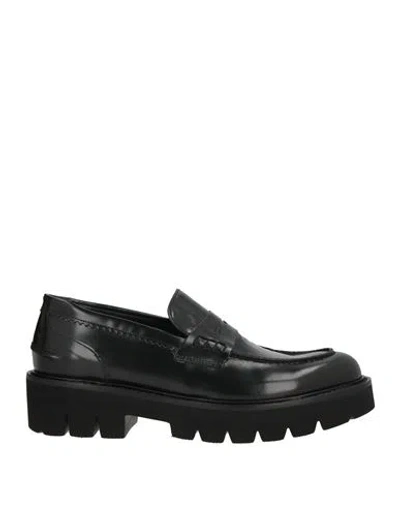 Anna F . Woman Loafers Black Size 11 Leather
