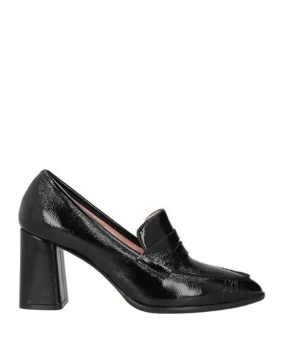 Anna F . Woman Loafers Black Size 6 Leather