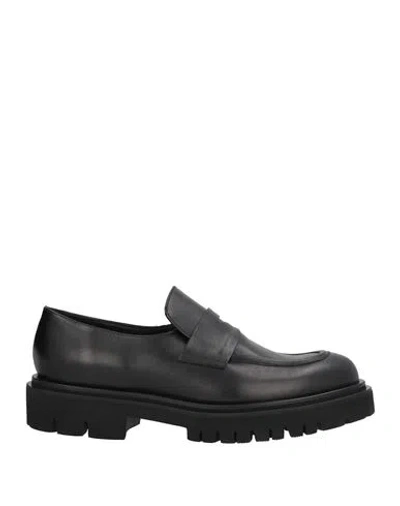 Anna F . Woman Loafers Black Size 8 Leather