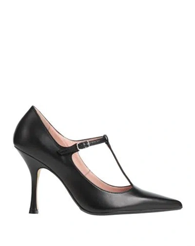 Anna F . Woman Pumps Black Size 6 Leather