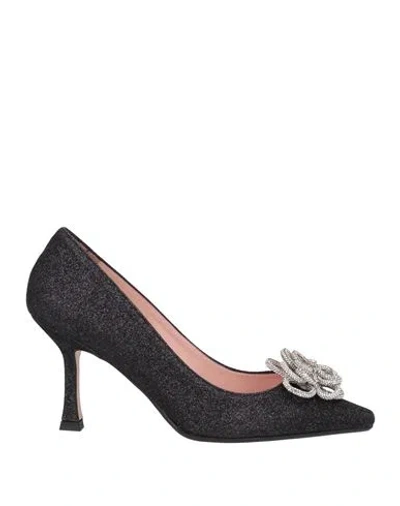 Anna F . Woman Pumps Black Size 11 Soft Leather