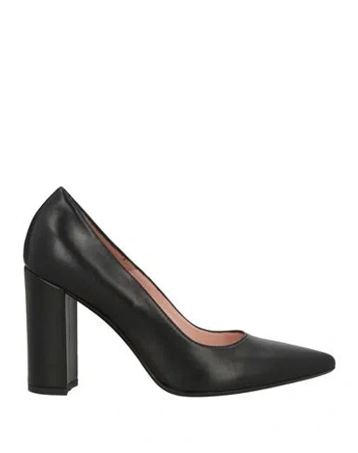 Anna F . Woman Pumps Black Size 9 Leather