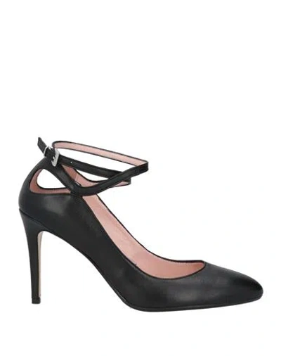 Anna F . Woman Pumps Black Size 9 Soft Leather