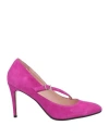 Anna F . Woman Pumps Light Purple Size 8 Leather In Purple