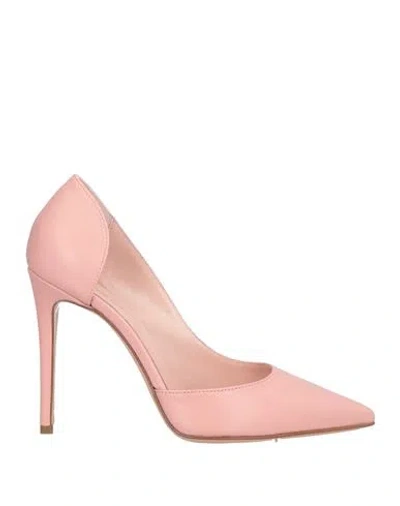 Anna F . Woman Pumps Pink Size 8 Leather