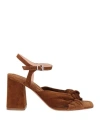 Anna F . Woman Sandals Brown Size 8 Leather