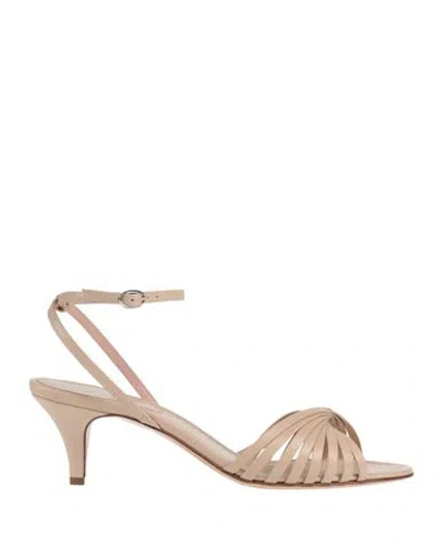 Anna F . Woman Sandals Light Pink Size 6 Leather