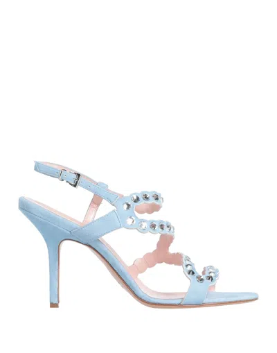 Anna F . Sandals In Blue