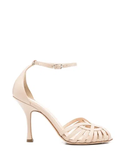 Anna F Woven Strap Sandals In Neutral