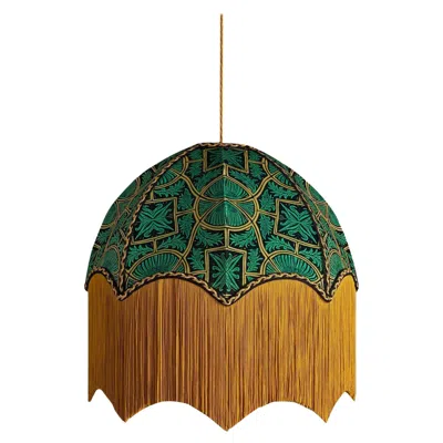 Pre-owned Anna Hayman Sgt. Pepper Lampshade With Fringing - Medium (16") In Brown