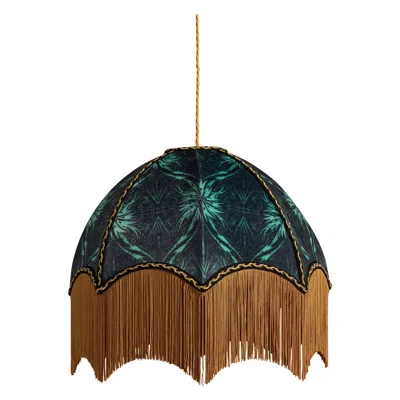 Pre-owned Anna Hayman Talon Lampshade With Fringing - Medium In Black
