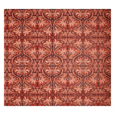 Pre-owned Anna Hayman Vittoria Flame Wallpaper In Red