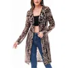 Anna-kaci Glamorous Sequined Mesh Cardigan In Black Gold In Black