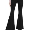 Anna-kaci Women's Distressed Flared Jeans Pants In Black