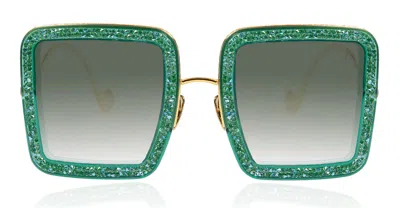 Anna-karin Karlsson Beaming Sky - Emerald Sunglasses In Green