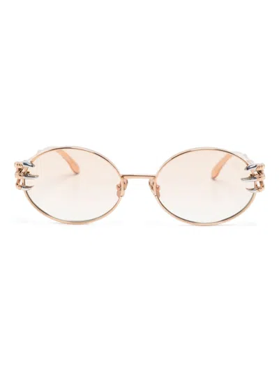 Anna-karin Karlsson Claw Aventure Oval-frame Sunglasses In Pink
