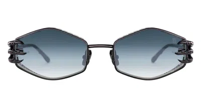 Anna-karin Karlsson Claw Plume - Black Sunglasses In Blue