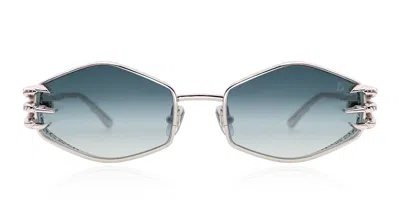 Anna-karin Karlsson Claw Plume - White Gold Sunglasses In Metallic