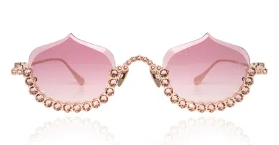 Anna-karin Karlsson Crystal Meringue - Rose Gold Sunglasses In Pink