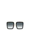 Anna-karin Karlsson Beaming Sky Swarovski Square Acetate Sunglasses In Black