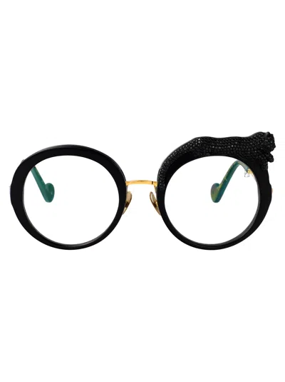 Anna-karin Karlsson Anna Karin Karlsson Gold Black Acetate Glasses
