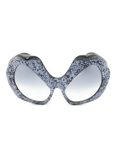 Anna-karin Karlsson Killing Kitten Geometric-frame Sunglasses In Blue