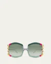 Anna-karin Karlsson La Vie En Rose Sunglasses In Green