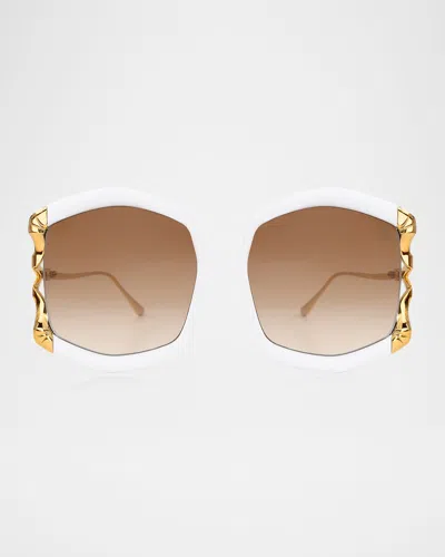 Anna-karin Karlsson La Vie En Rose Sunglasses In White