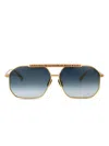 Anna-karin Karlsson Le Boss 2.0 Geometric Crystal-embellished Sunglasses In Gold
