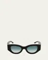 Anna-karin Karlsson Lucky Goes To Vegas Crystals & Acetate Cat-eye Sunglasses In Black