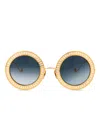 Anna-karin Karlsson Magic You 2.0 Embellished Round Sunglasses In Gold