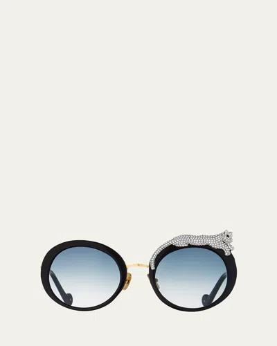 Anna-karin Karlsson Decorative Element Sunglasses In Black/ice