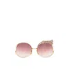 Anna-karin Karlsson Rose Et Le Reve Leopard Round Acetate Sunglasses In Pink