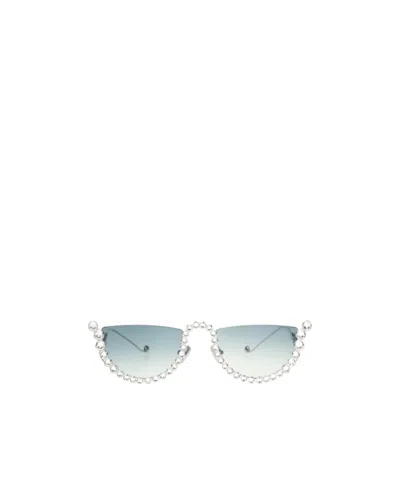 Anna-karin Karlsson Semilunar Sunglasses In Green
