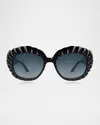 Anna-karin Karlsson Shade Of Sirens Sunglasses In Black