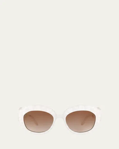 Anna-karin Karlsson Shade Of Sirens Sunglasses In White Pearl