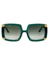 Anna-karin Karlsson Anna Karin Karlsson Emerald Acetate Sunglasses In Green